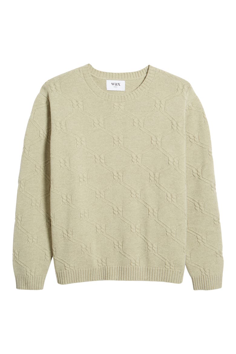 Grove Cable Crewneck Sweater, Alternate, color, SAGE