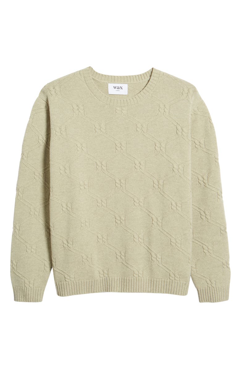 Wax London Grove Cable Crewneck Sweater, Alternate, color,