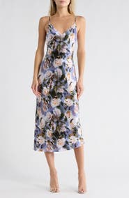 L'AGENCE Seridie Floral Silk Slipdress