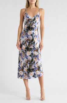 L'AGENCE Seridie Floral Silk Slipdress