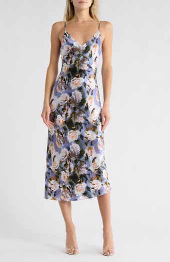 L'AGENCE Seridie Floral Silk Slipdress