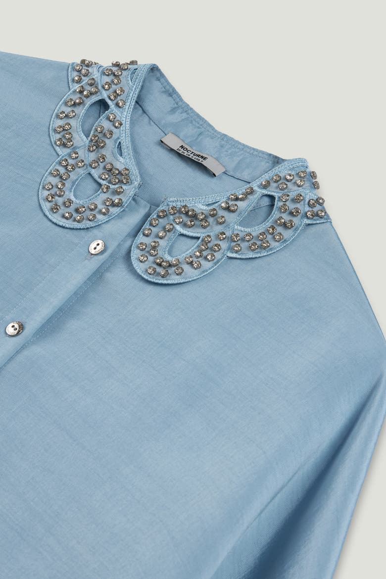 Accessory Collar Detail Shirt, Alternate, color, Blue