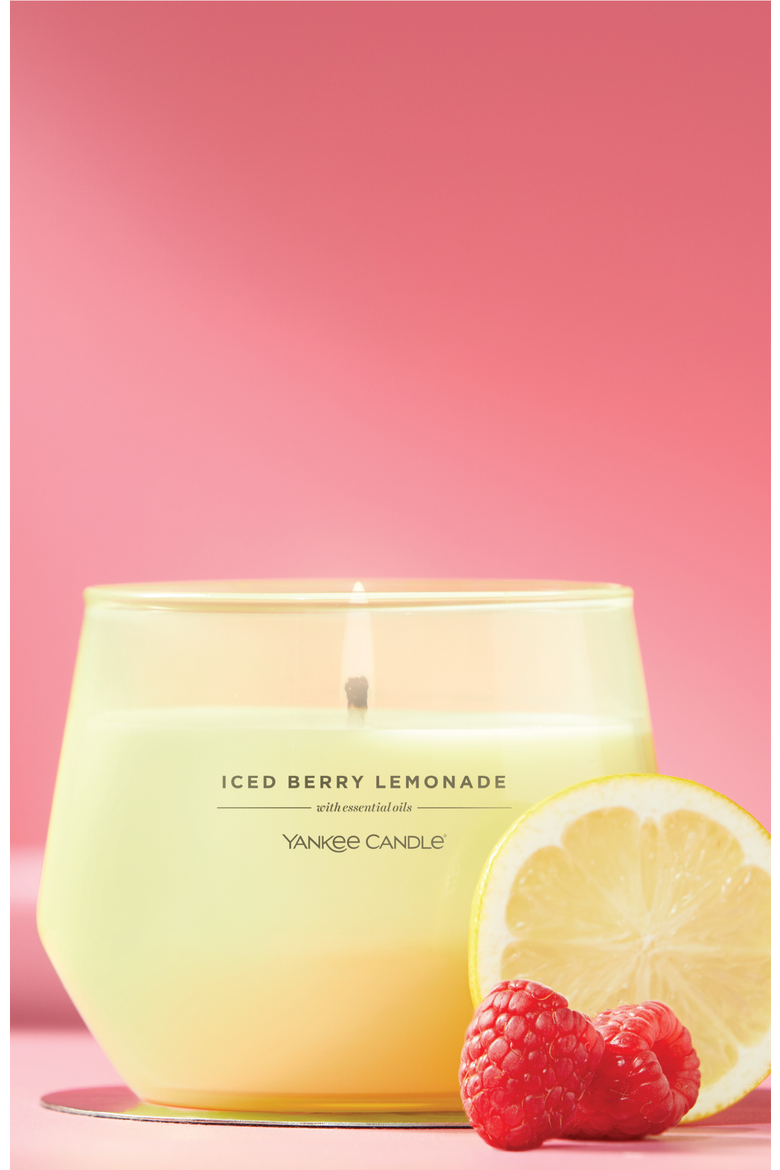 Iced Berry Lemonade Studio Candle with Essential Oils, Set of 2, Alternate, color, Yellow