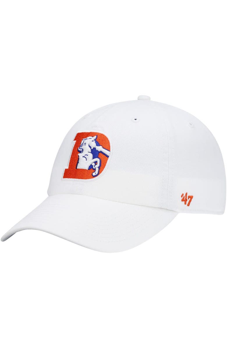 '47 Men's '47 White Denver Broncos Clean Up Legacy Adjustable Hat, Main, color, White