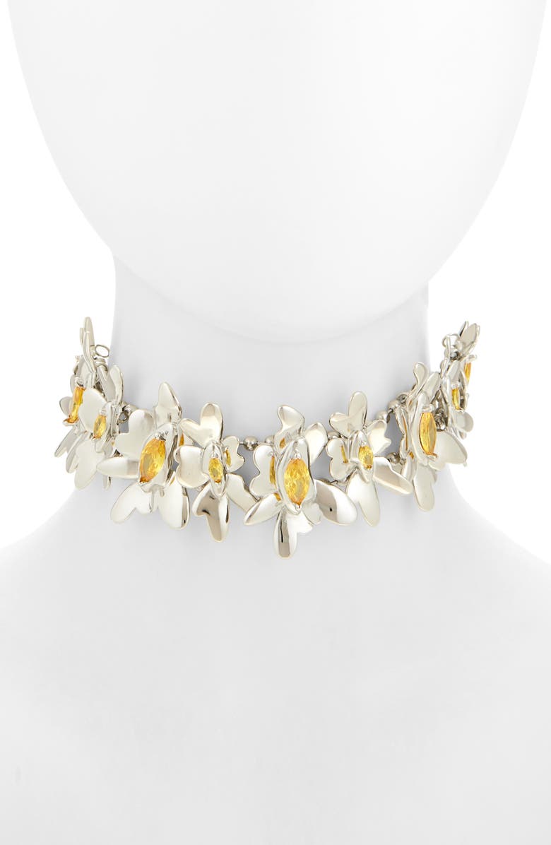Collina Strada Mega Daisy Choker Necklace, Alternate, color, Lemon