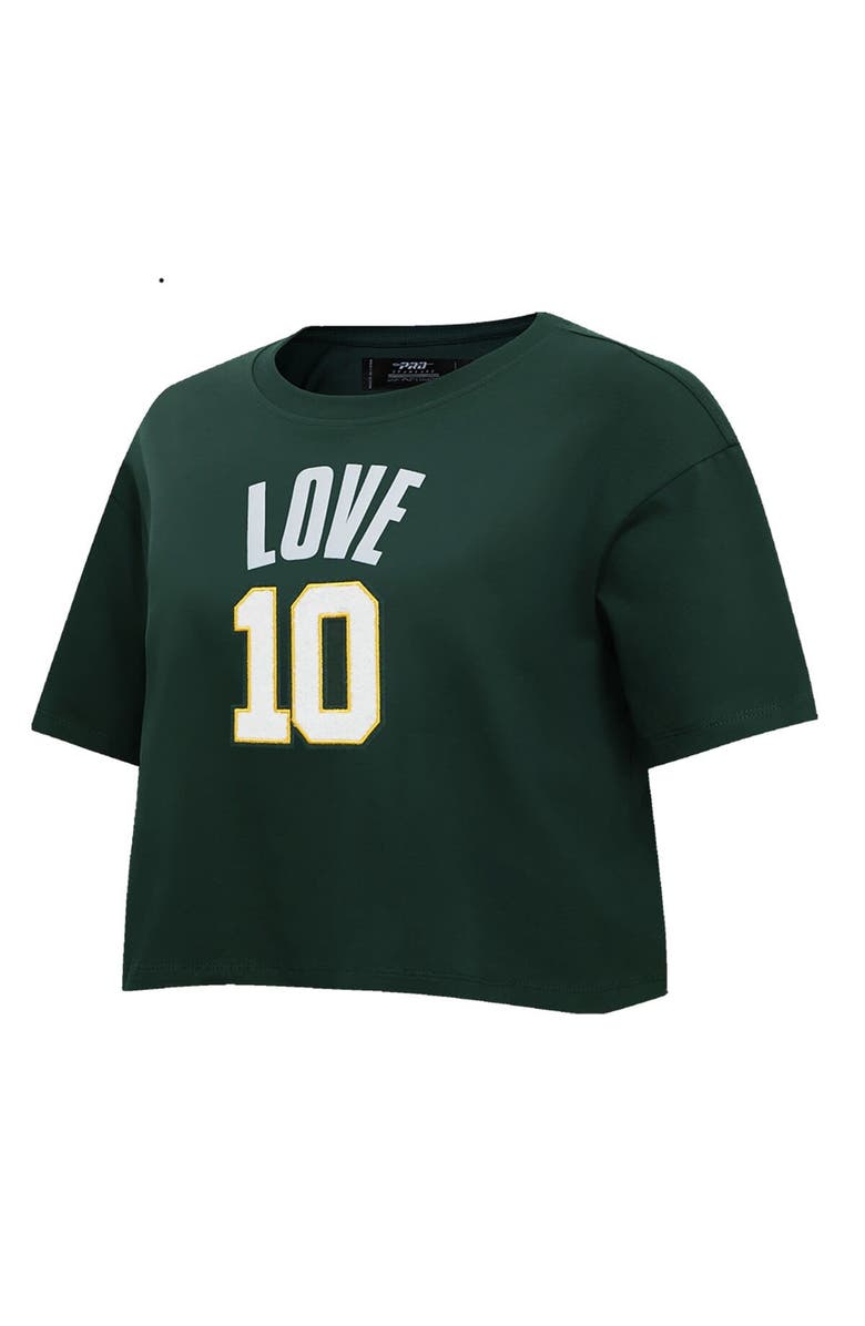 PRO STANDARD Women's Pro Standard Jordan Love Green Green Bay Packers Player Name & Number Cropped Boxy T-Shirt, Alternate, color, Green
