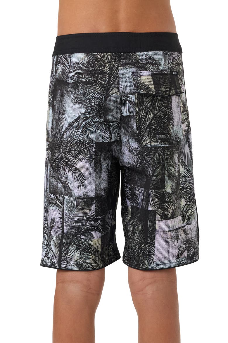 Kids' Hyperfreak Mysto Scallop Swim Trunks, Alternate, color, BLACK MULTI COLORED