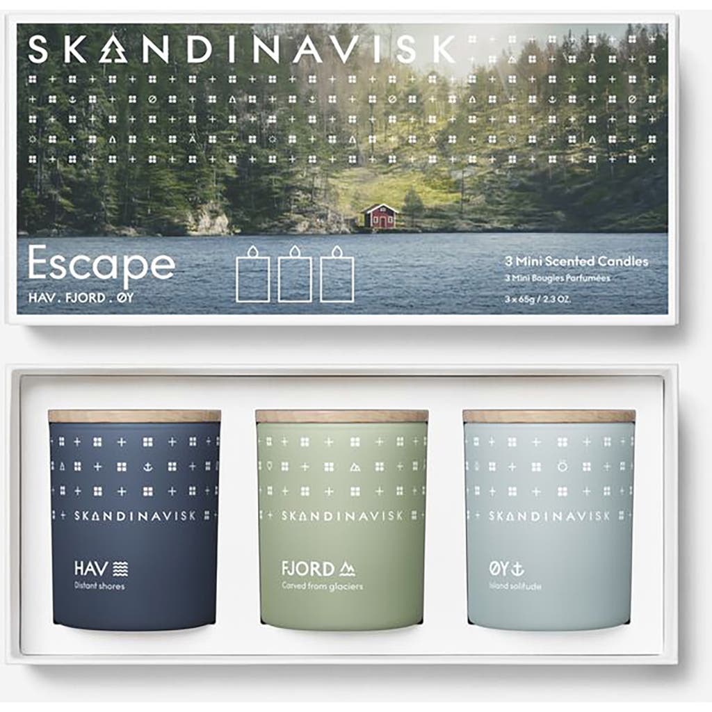 SKANDINAVISK ESCAPE Mini Candle Giftset 65g x 3 in Blue  product
