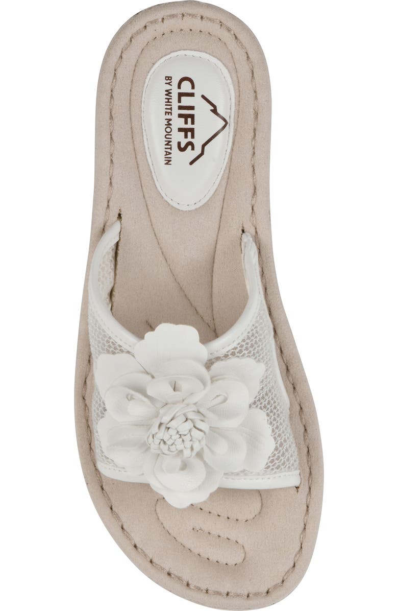 CLIFFS BY WHITE MOUNTAIN Chill Slide Sandal, Alternate, color, White Fabric