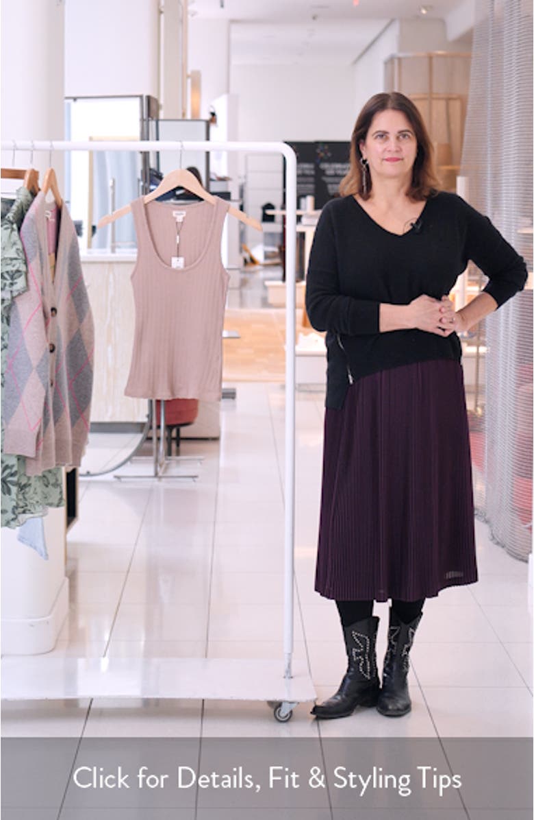 Adria Scoop Neck Organic Cotton Tank, sales video thumbnail