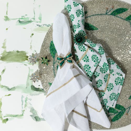 Joanna Buchanan Set-of-four Enamel Bow Skinny Napkin Rings