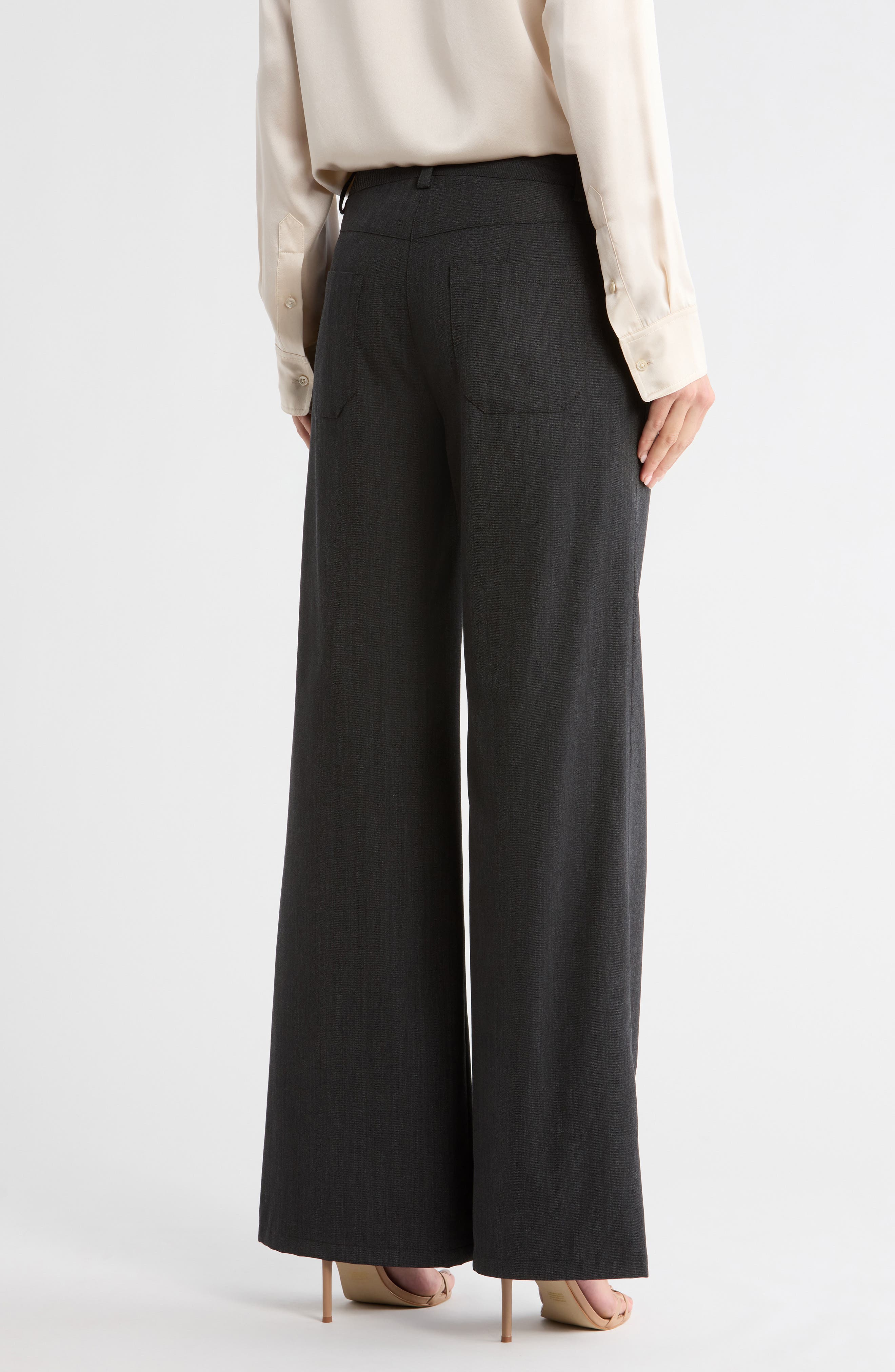 Howard Stretch Wool Wide Leg Pants - image 2