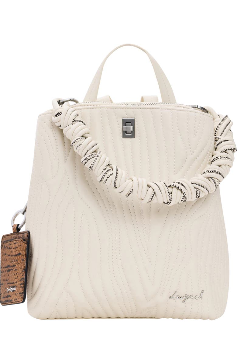 Desigual Mini Wave Embroidered Convertible Backpack, Main, color,