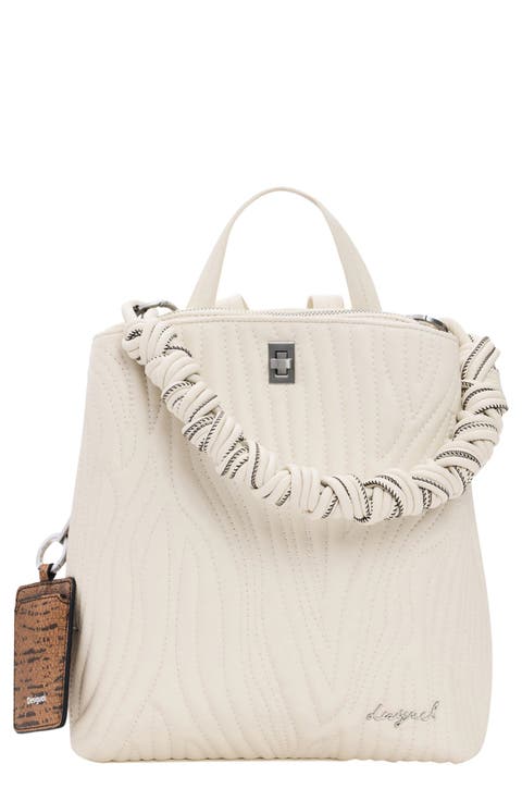 Mini Wave Embroidered Convertible Backpack