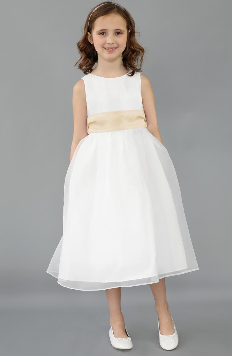 Us Angels Sleeveless Organza Dress, Alternate, color, 