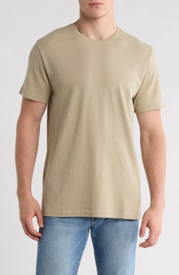 14th & Union Short Sleeve Interlock T-shirt In Neutral