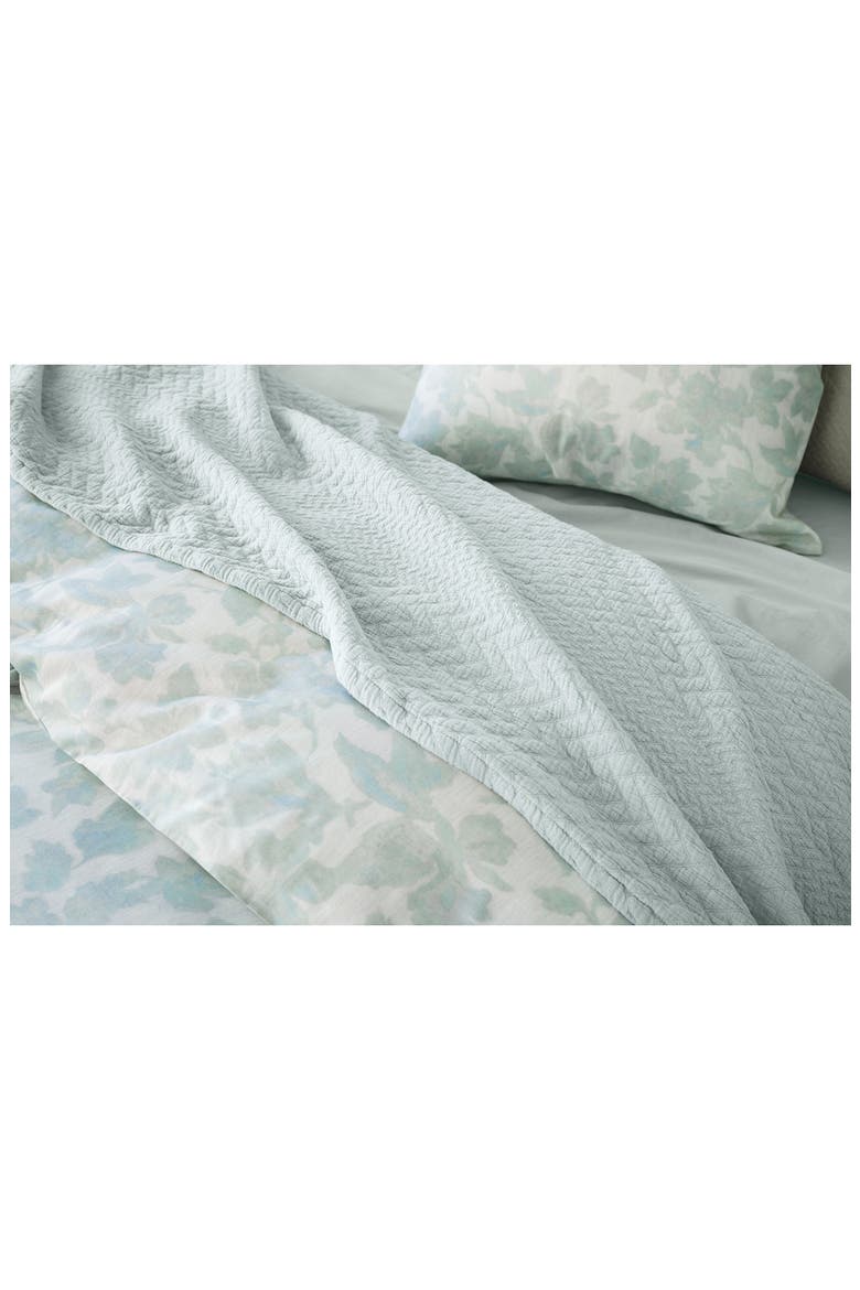 Camellia Organic Cotton Sateen Duvet Cover, Alternate, color, CELADON