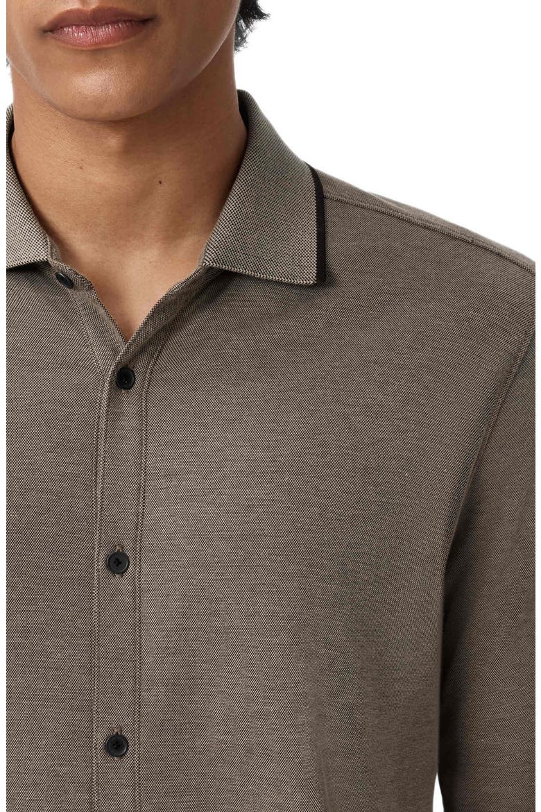 Drewce Bird's Eye Button-Up Shirt, Alternate, color, TWIG