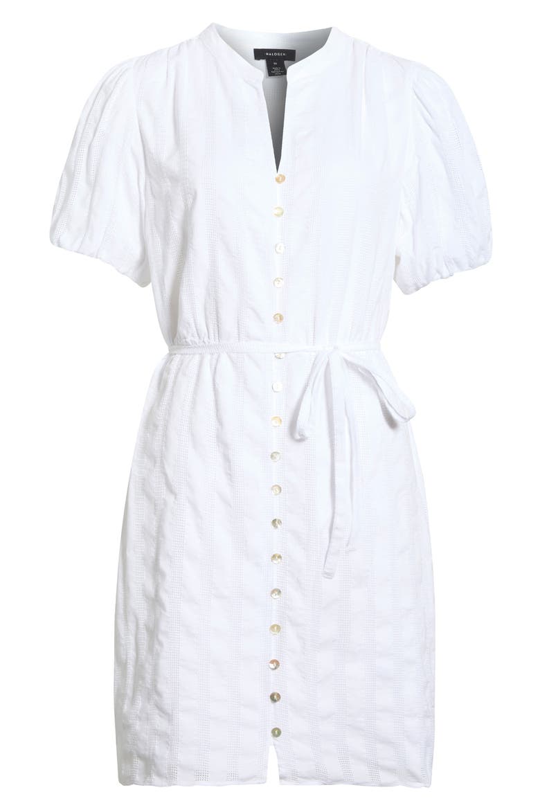Balloon Sleeve Shirtdress, Alternate, color, BRIGHT WHITE