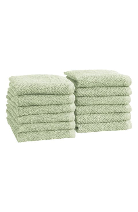 Cotton 12-Pack Textured Washcloths