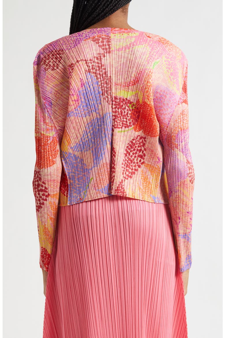 Foggy Forest Pleated Open Front Cardigan, Alternate, color, PINK