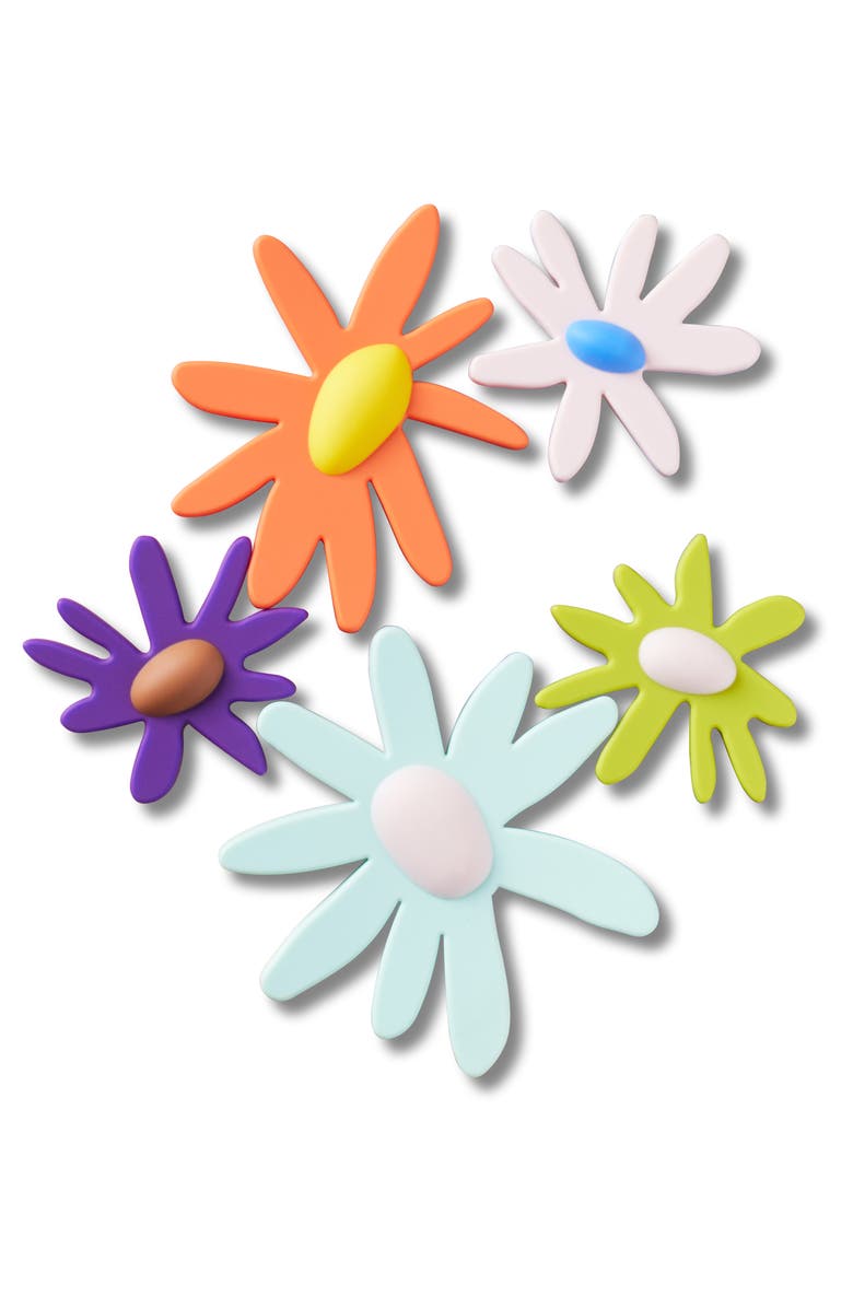 Jibbitz Assorted 5-Pack Crafted Daisy Jibbitz<sup>™</sup> Shoe Charms, Main, color, White Multi