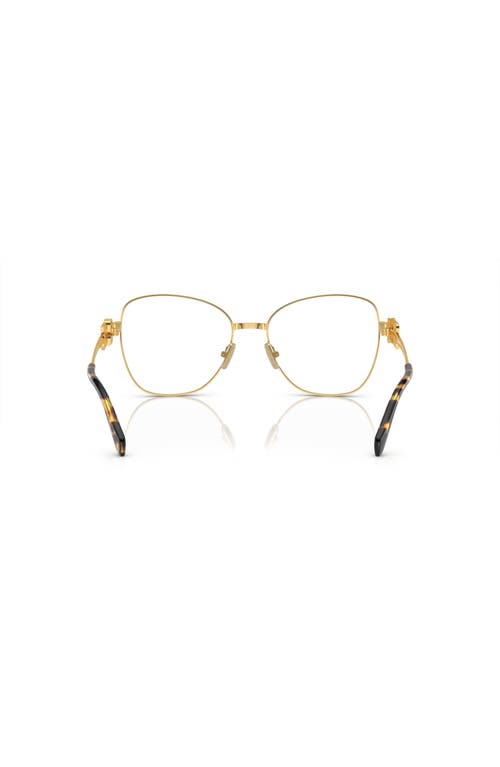 Miu Miu 56mm Pilot Optical Glasses In Gold