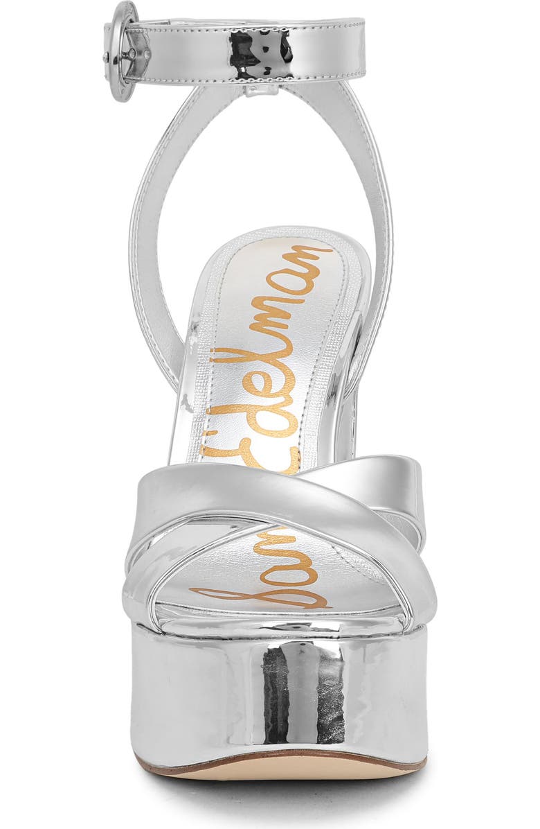 Sam Edelman Savannah Ankle Strap Platform Sandal, Alternate, color, Soft Silver