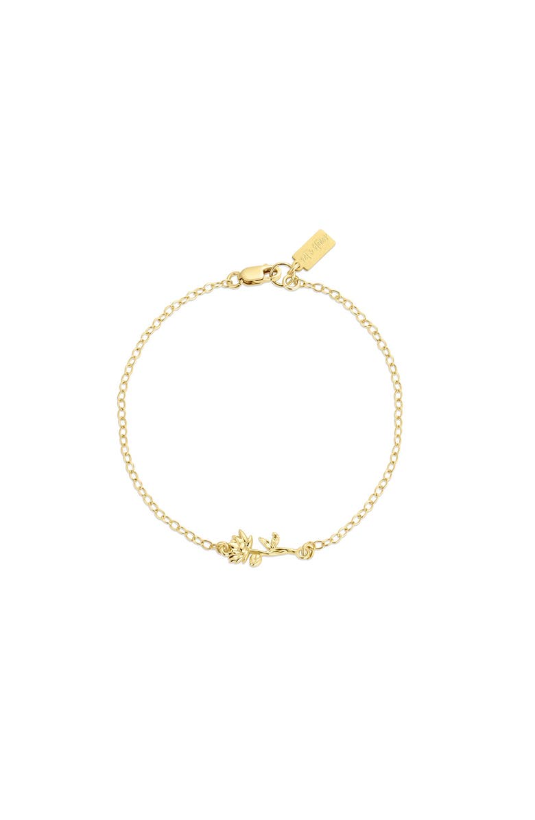 Set & Stones Elsie Birth Flower Bracelet, Main, color, Gold / July
