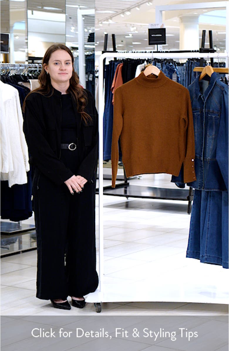 Button Cuff Turtleneck Sweater, sales video thumbnail