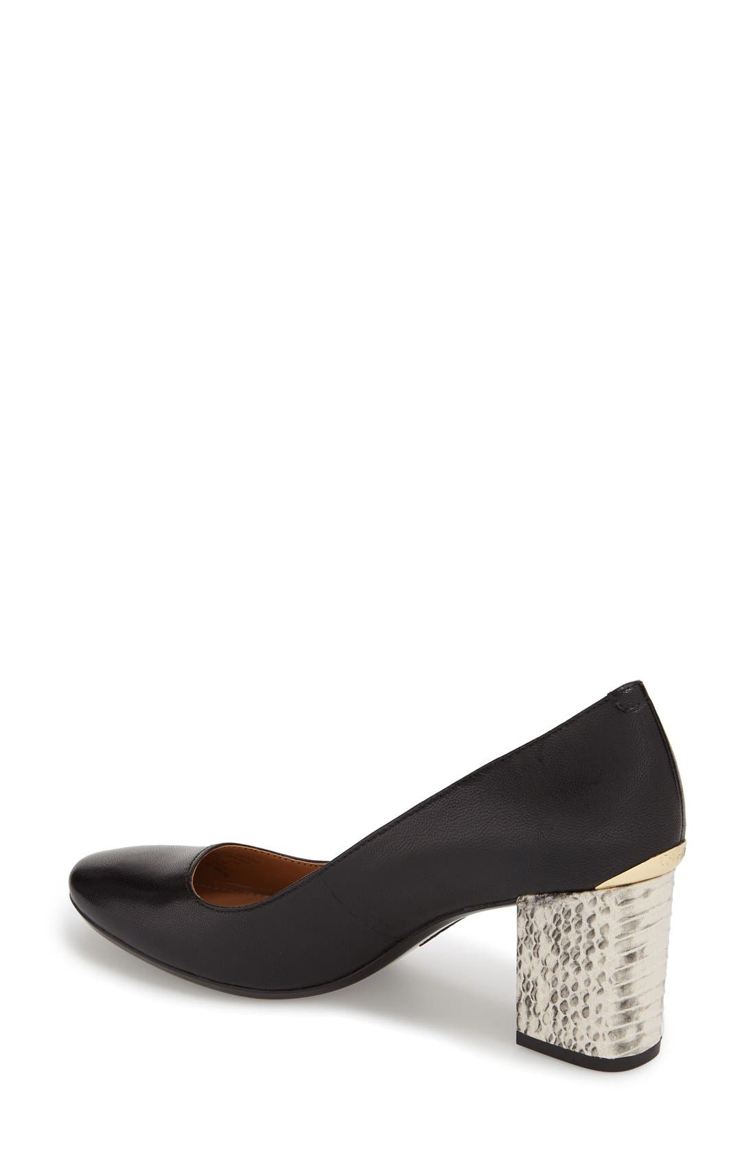 Calvin Klein 'Cirilla' Block Heel Pump, Alternate, color, 