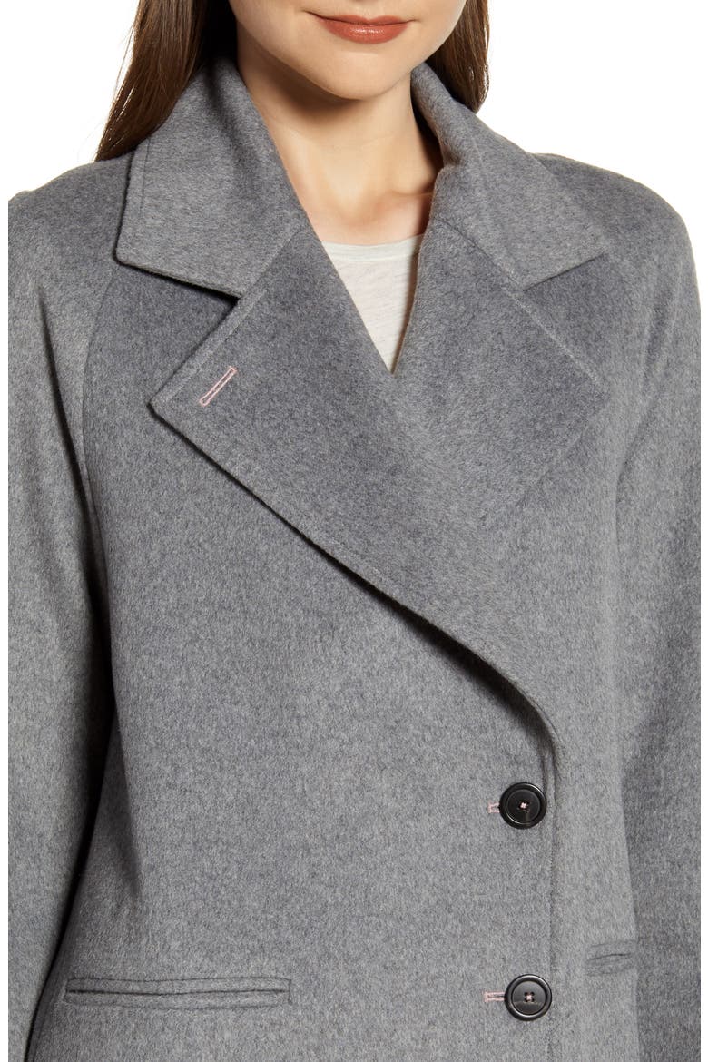 Double Face Wool Blend Coat, Alternate, color, GREY