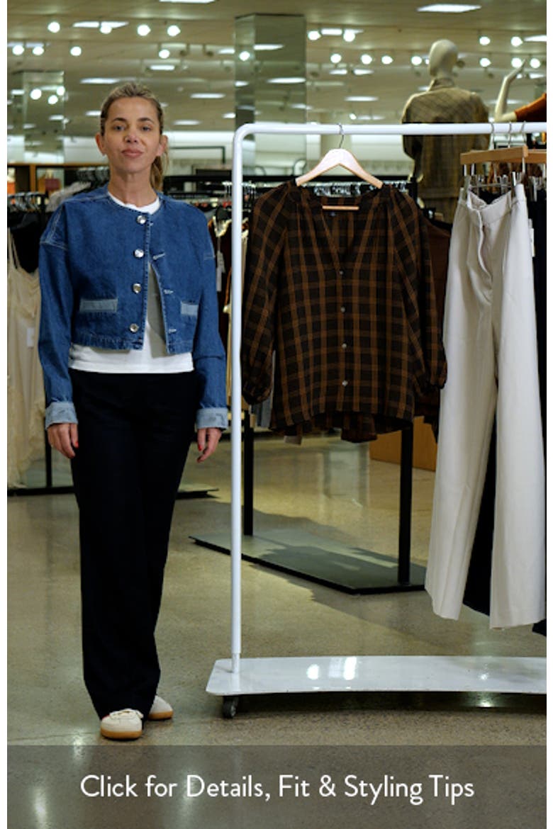 Plaid Raglan Sleeved Button Down Top video