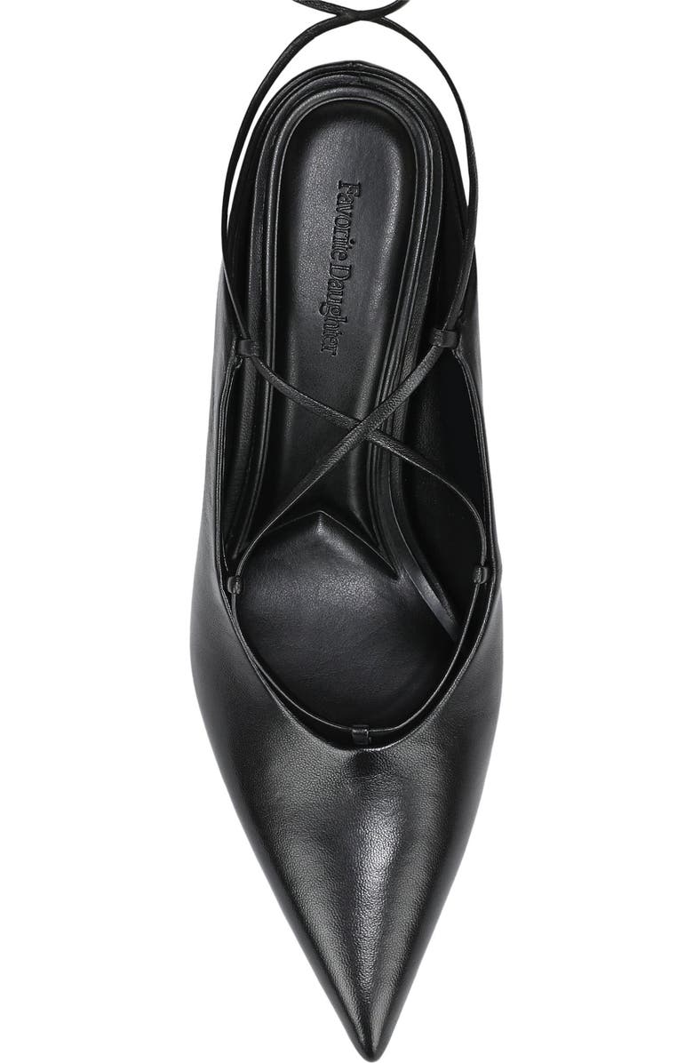 Favorite Daughter Sloan Ankle Wrap Pointed Toe Mule Pump, Alternate, color, Black