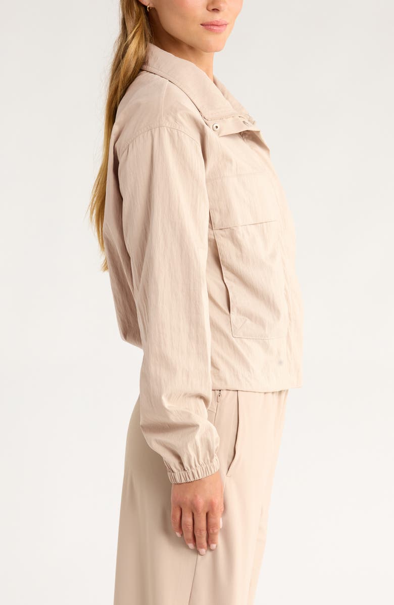 Zella Boundless Utility Jacket, Alternate, color, Tan Thread