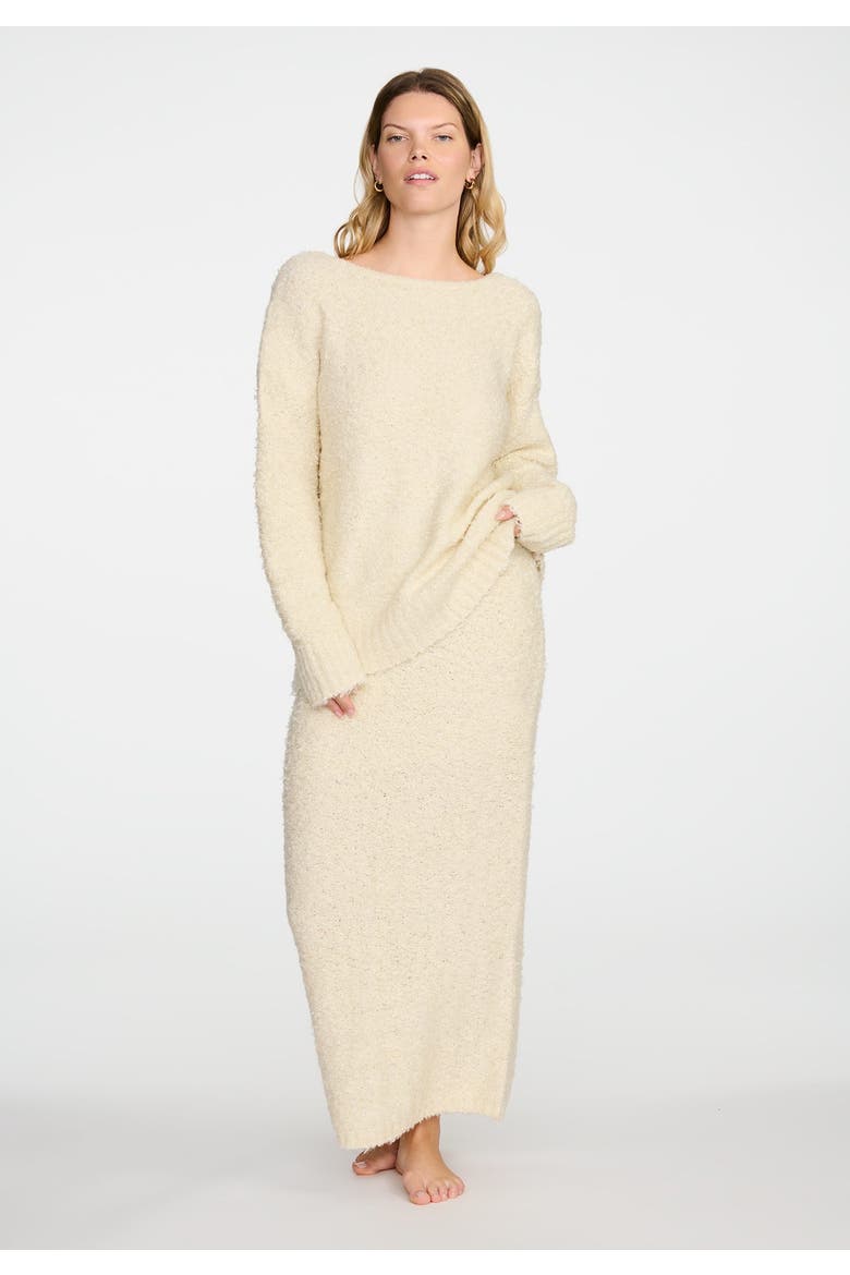 The Open Back Sweater  Boucle, Alternate, color, CREAM