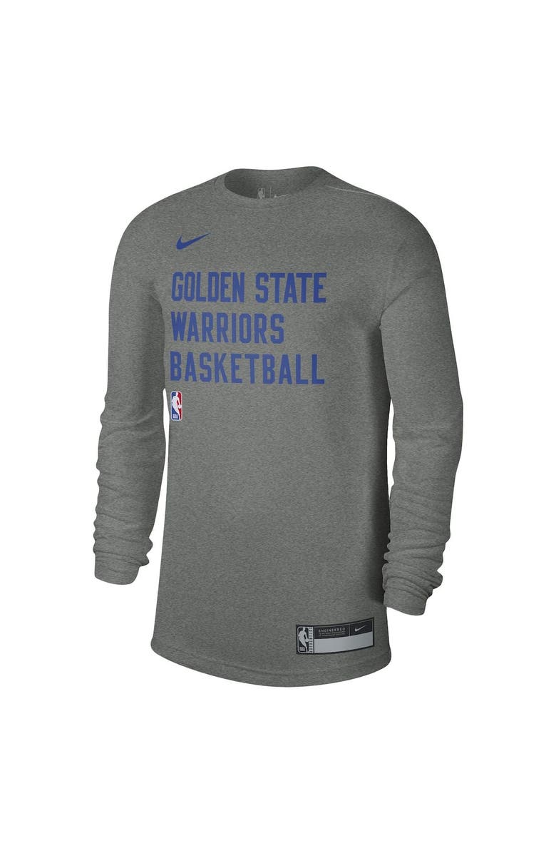 Nike Unisex Nike Heather Gray Golden State Warriors 2023/24 Legend On-Court Practice Long Sleeve T-Shirt, Alternate, color, Heather Gray