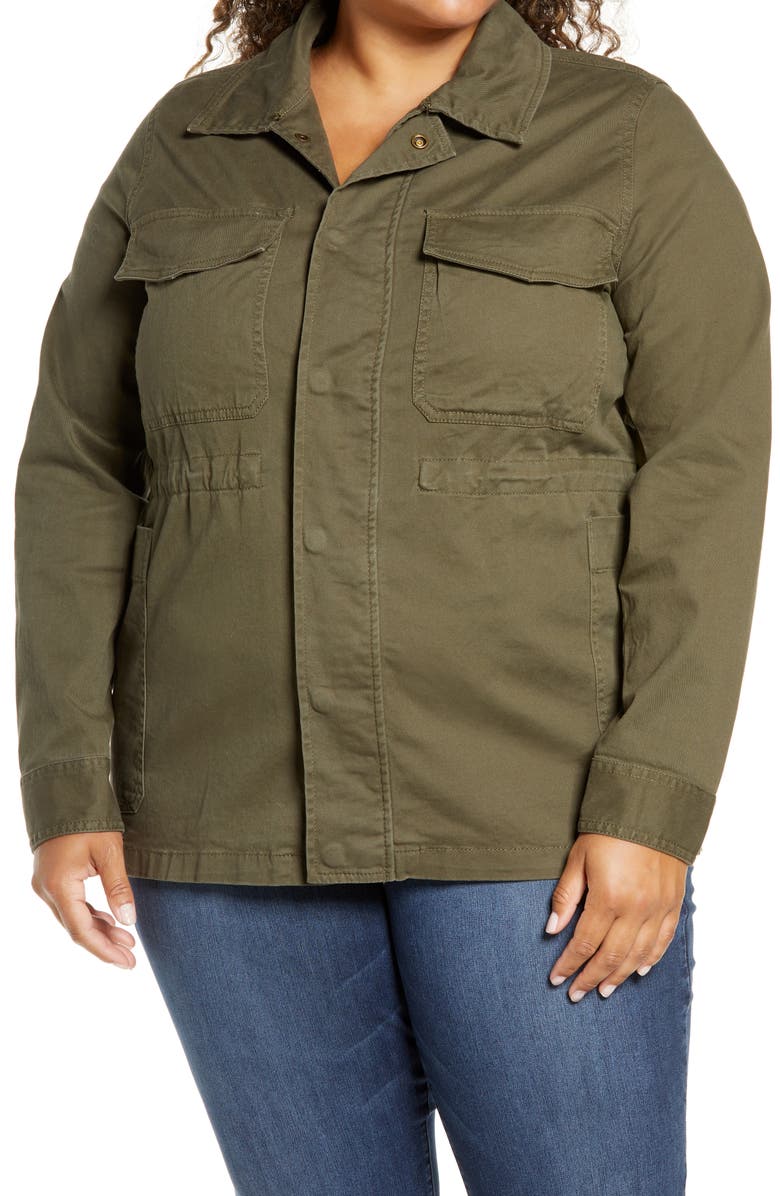 Caslon<sup>®</sup> Hooded Utility Jacket, Alternate, color, 