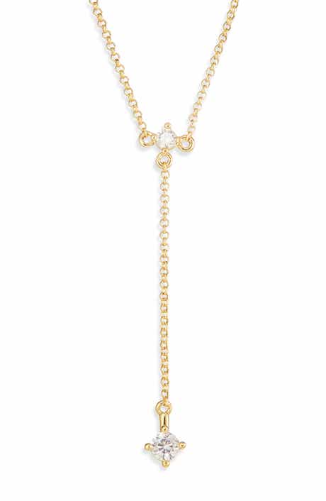 Nordstrom Demi Fine Cubic Zirconia Y-Necklace