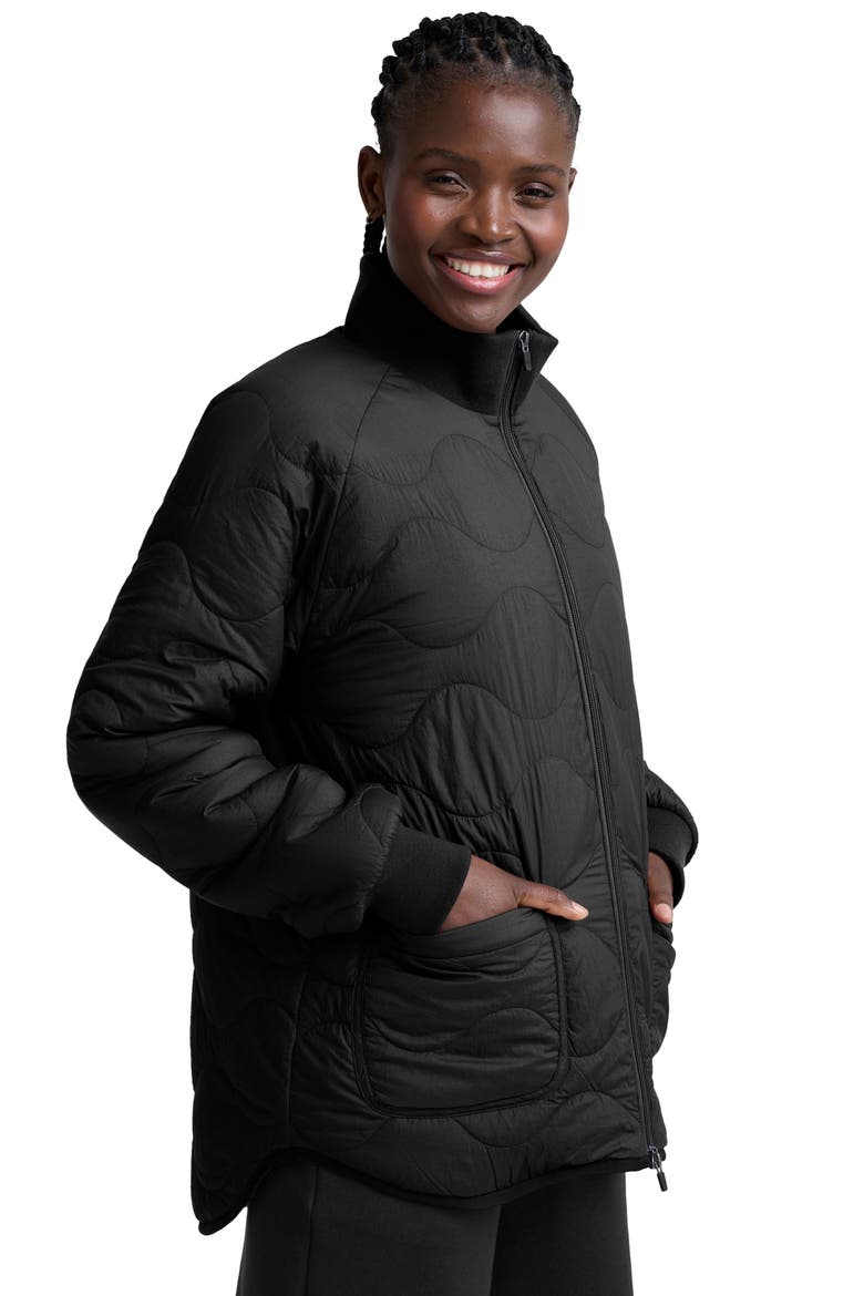 Two-Way Reversible Quilted Jacket, Alternate, color, BLACK