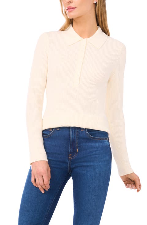 Jalia Rib Polo Sweater