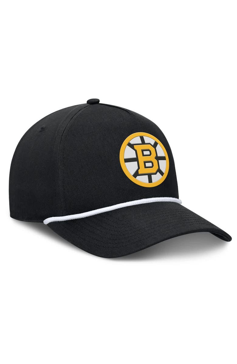 FANATICS Men's Fanatics Black Boston Bruins Authentic Pro Rink Roper A-Frame Adjustable Hat, Alternate, color, Black