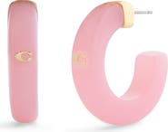 COACH Resin C Hoop Earrings
