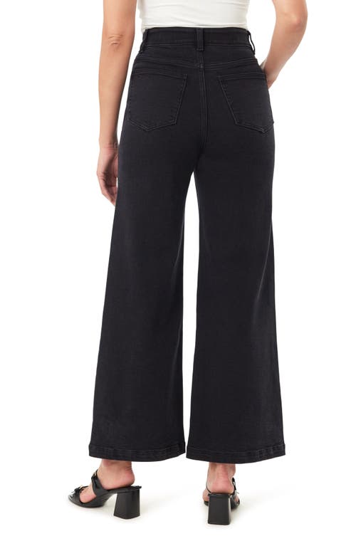 Curve Appeal Parisian High Waist Wide Leg Jeans In Black