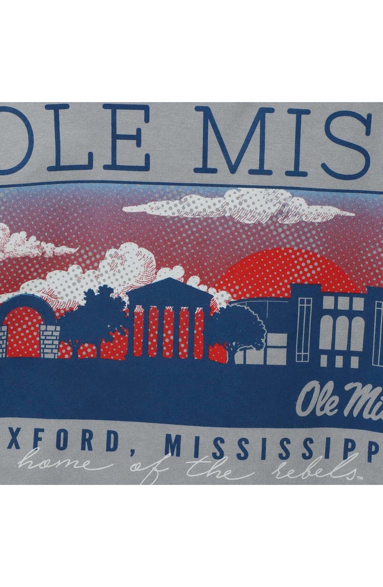 IMAGE ONE Men's Gray Ole Miss Rebels Comfort Colors Campus Scenery T-Shirt, Alternate, color, 