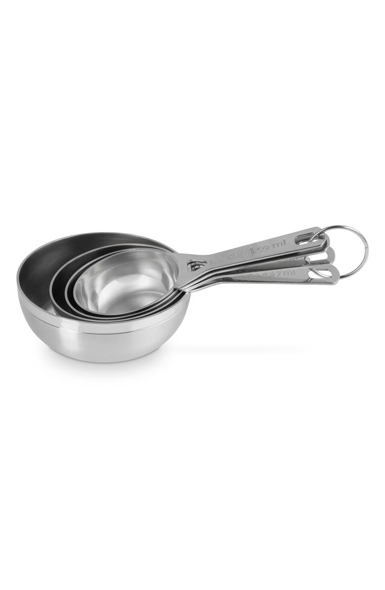 Le Creuset Set of 4 Measuring Cups, Alternate, color, Silver