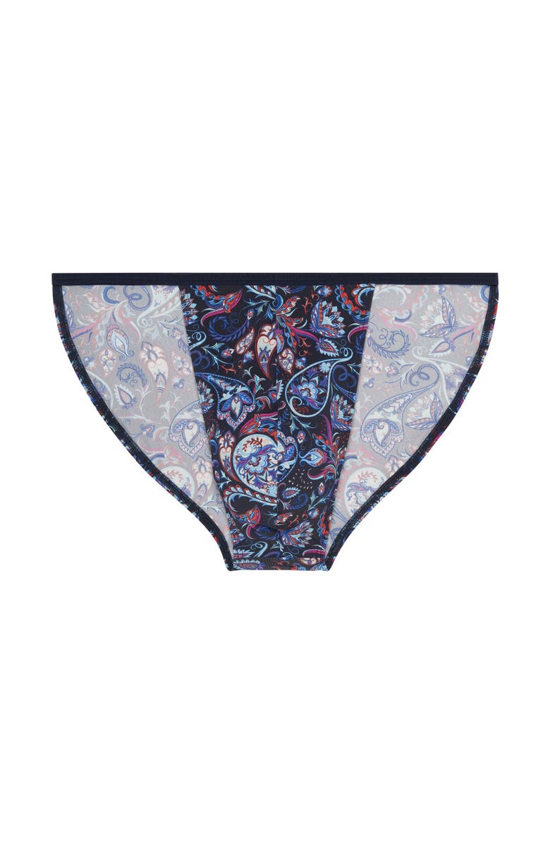 HOM USA Funky Styles Tanga Briefs, Main, color, Navy Print