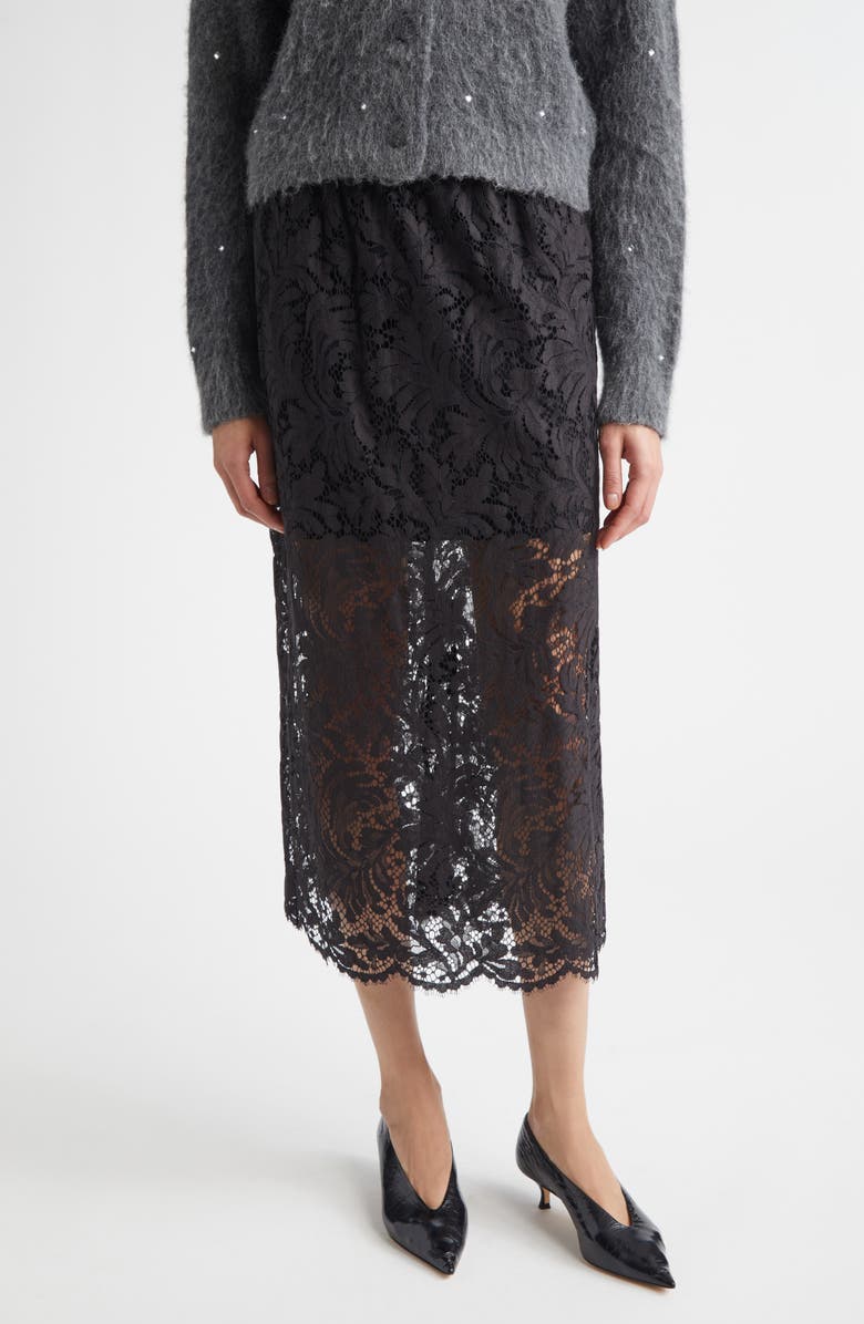 A.L.C. Lydia Lace Skirt, Main, color, Black