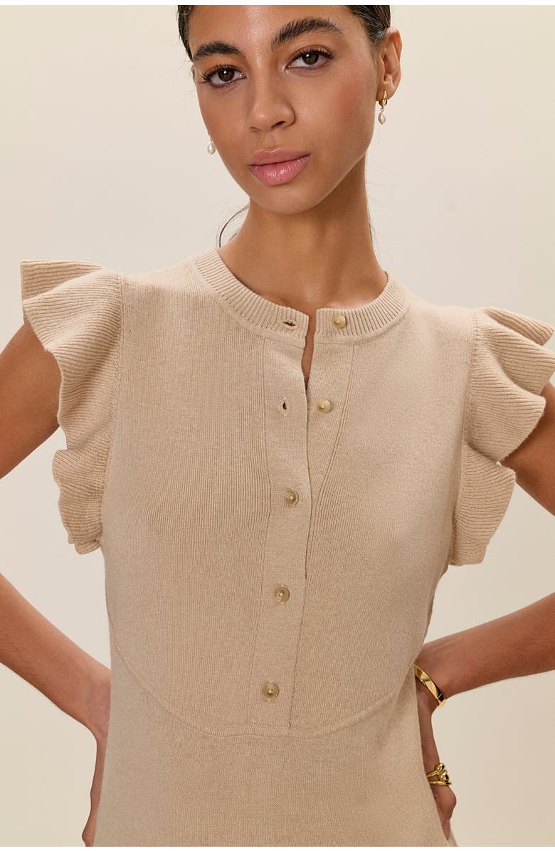 Rebecca Taylor Rhea Sweater Midi Dress, Alternate, color, Oatmeal