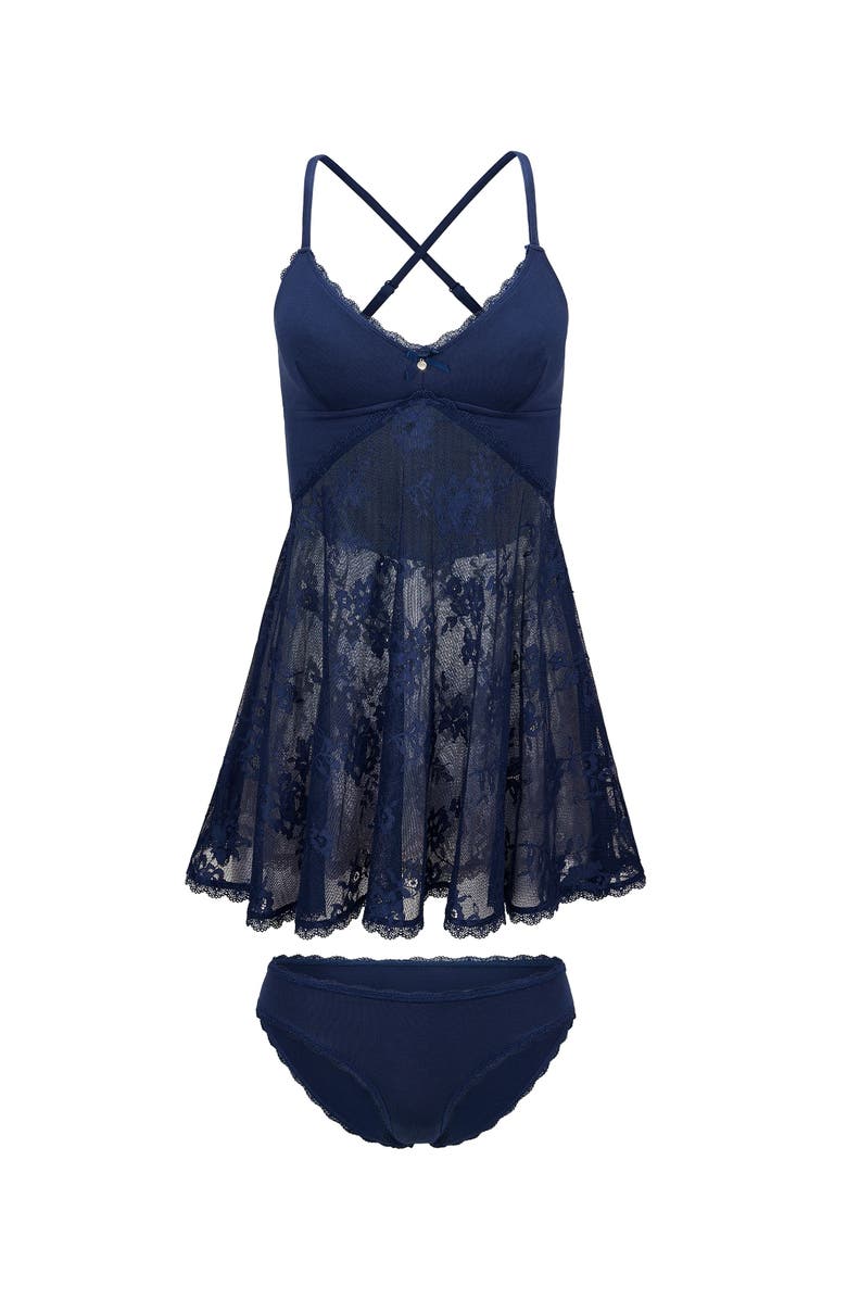 Adore Me Marien Babydoll & Bikini Set, Alternate, color, 